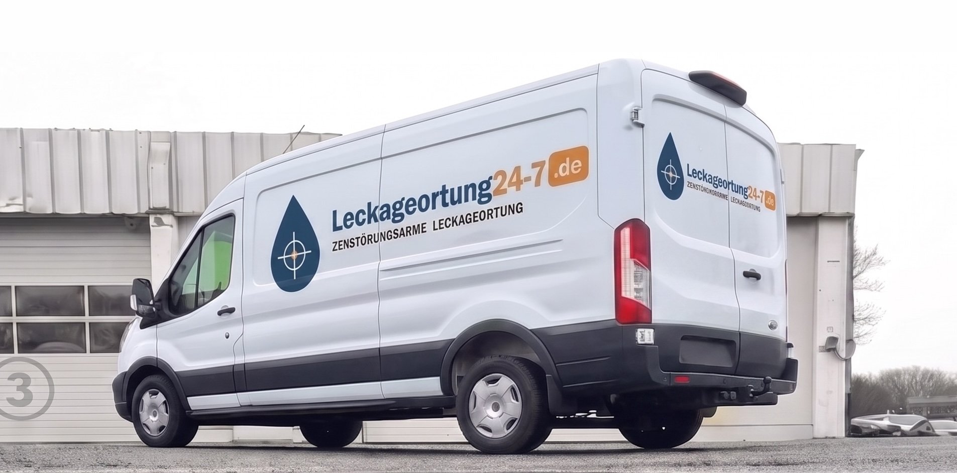 Einsatzfahrzeug von Leckageortung 24-7 – Reparatur direkt vor Ort